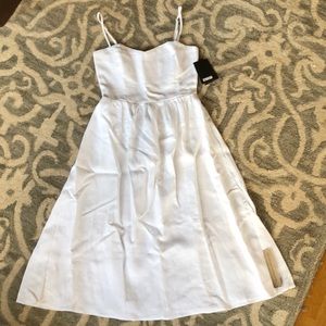 New! Reformation white linen Olivia dress size 2